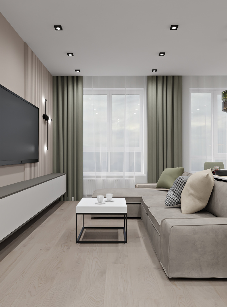 Дизайн большой гостиной 